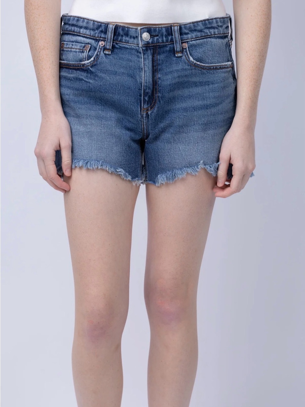 rag & bone Dre Low-Rise Denim Cutoff Shorts - Size 28